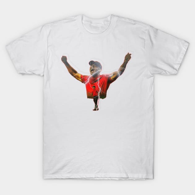 TIGER WOODS RED THUNDER CELEBRATION T-Shirt by elSALMA